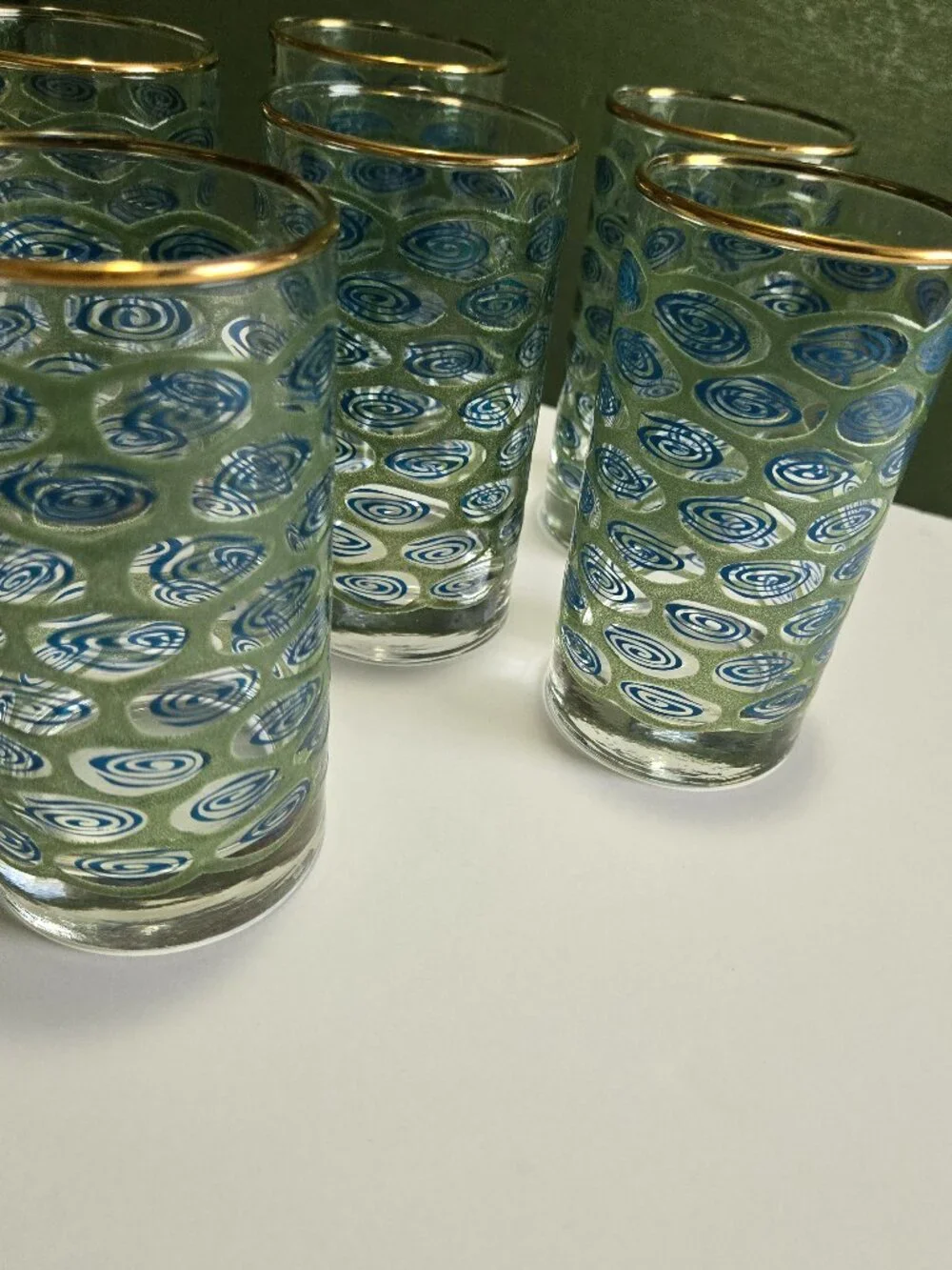 Libbey 'Peacock Swirl' Glass Set